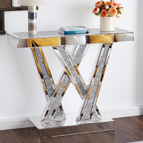 Rillamas 35.43" Mirrored Console Table Sofa Table